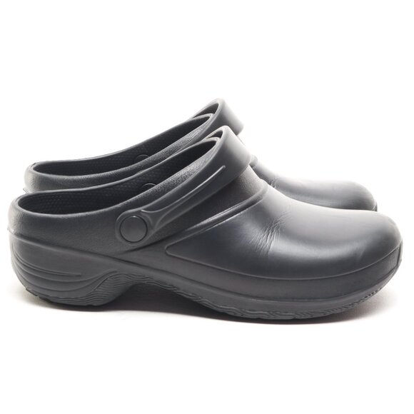 Easy Works by easy street Rubber Mules Clogs Women 7 Black - Picture 3 of 17